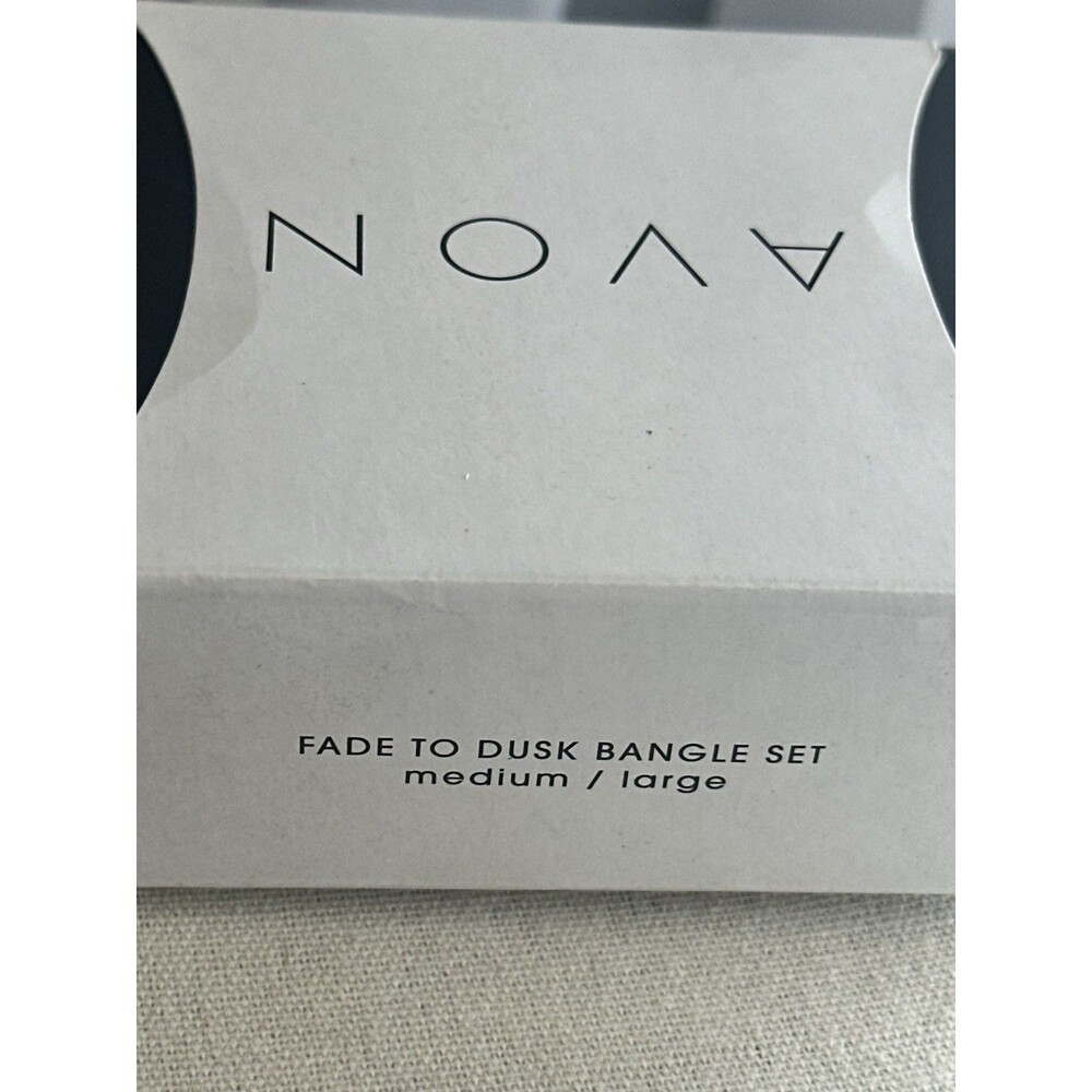 New In Box Avon Fade to Dusk Bangle Set (3-Piece) Faux Tortoise & Gold Python - Picture 9 of 11